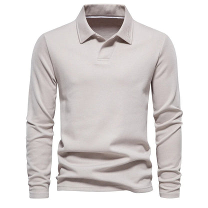 Men's Polo Shirt Elegant Design Long Sleeve