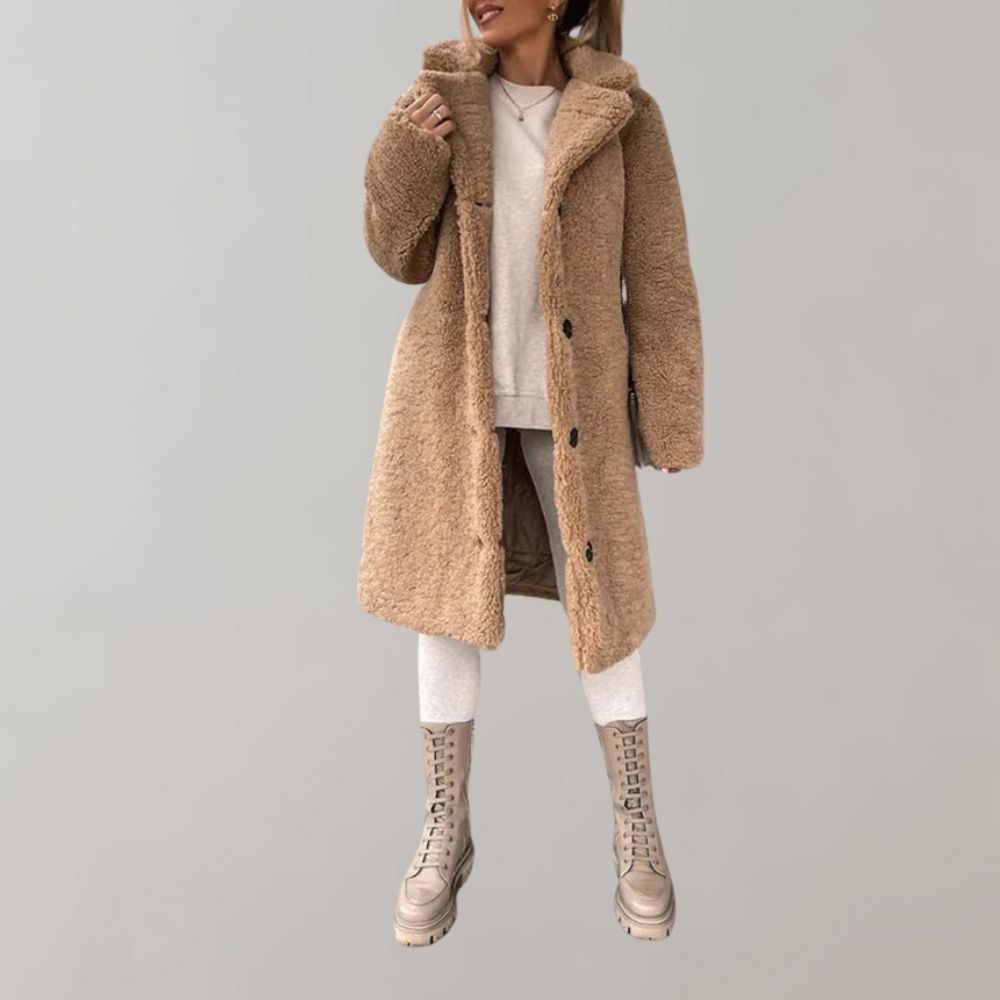 Teddy Jacket Women White Warm Modern