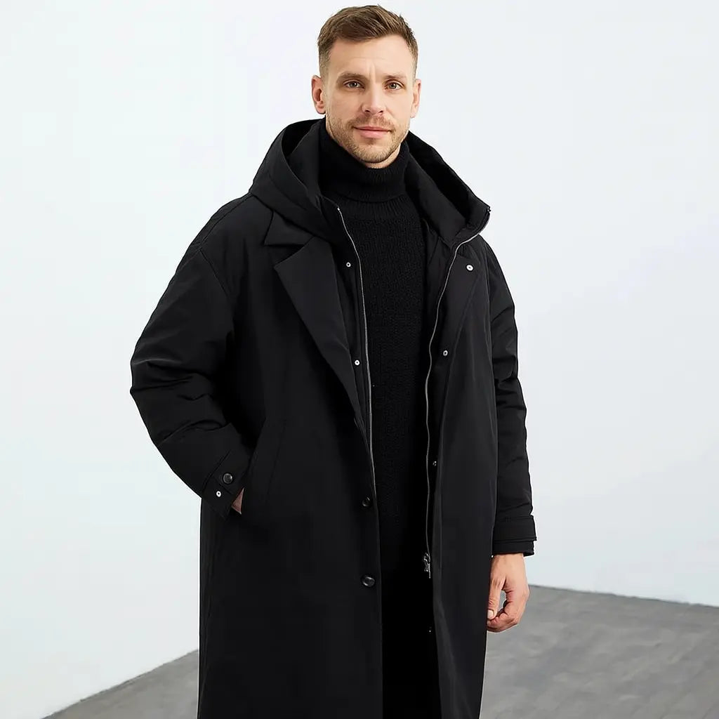 Men's Waterproof Hooded Trench Coat