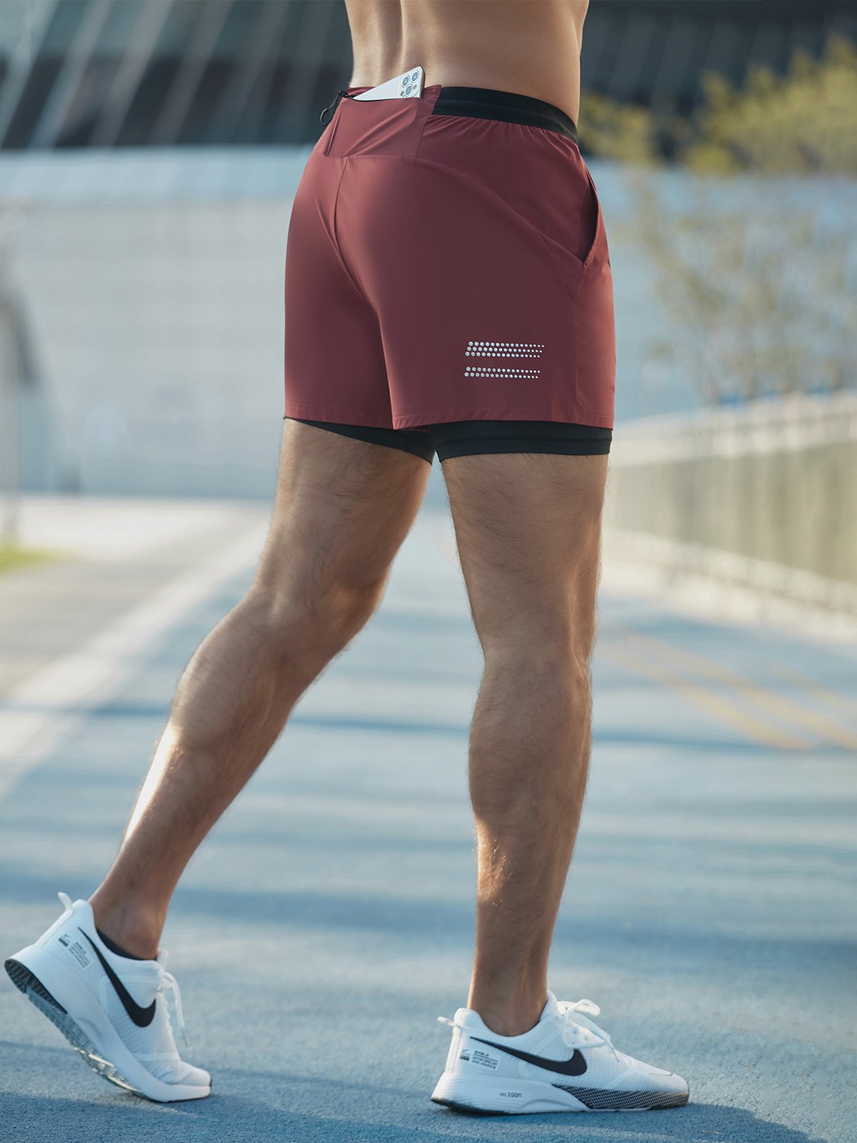 Men's 2-in-1 Quick-Dry Athletic Running Shorts
