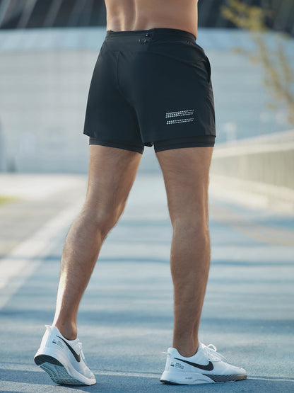 Men's 2-in-1 Quick-Dry Athletic Running Shorts