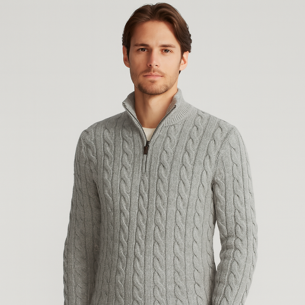 Herren Pullover Stehkragen Modern Style - IdealeKleiden