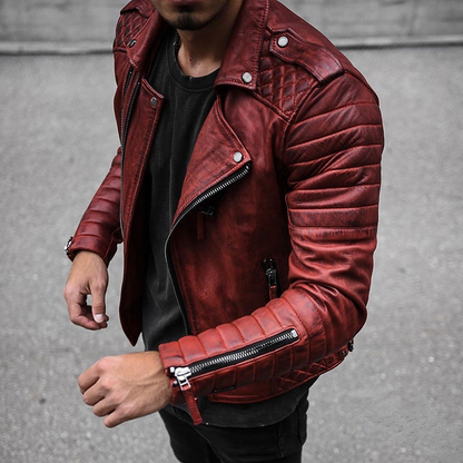 Elegant leather jacket Taylor style