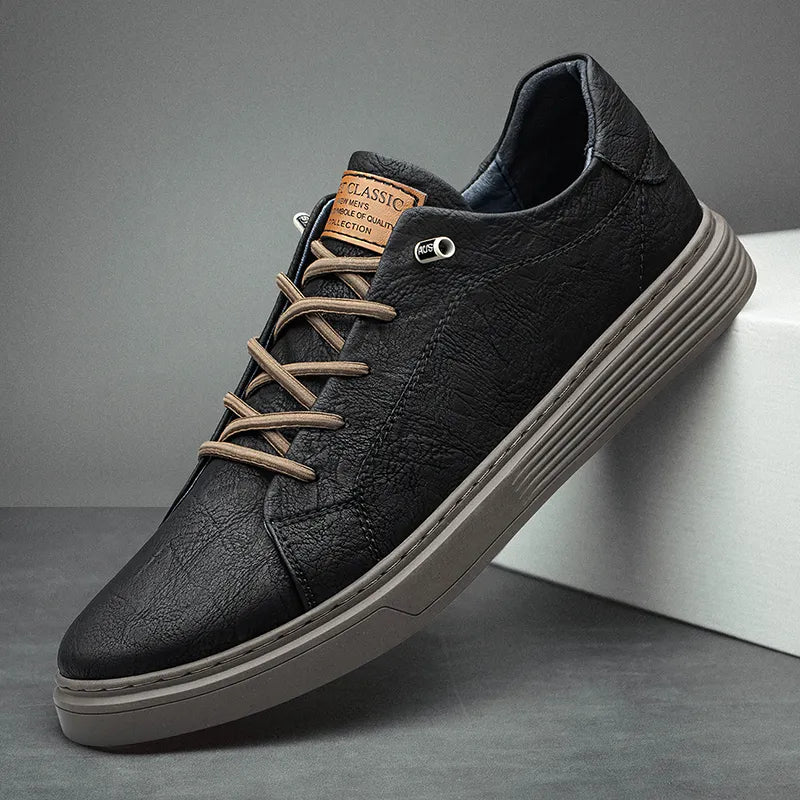 Leather Sneakers Comfortable Running Shoes Men