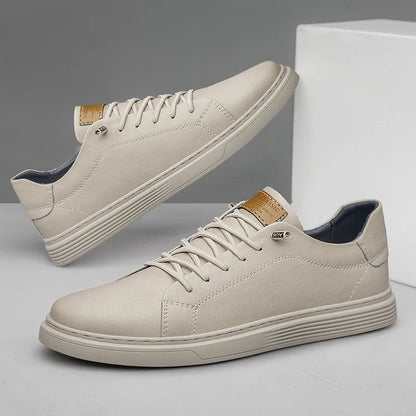 Leather Sneakers Comfortable Running Shoes Men