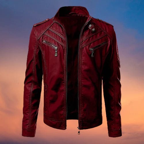 Elegant Men's Leather Biker Jacket