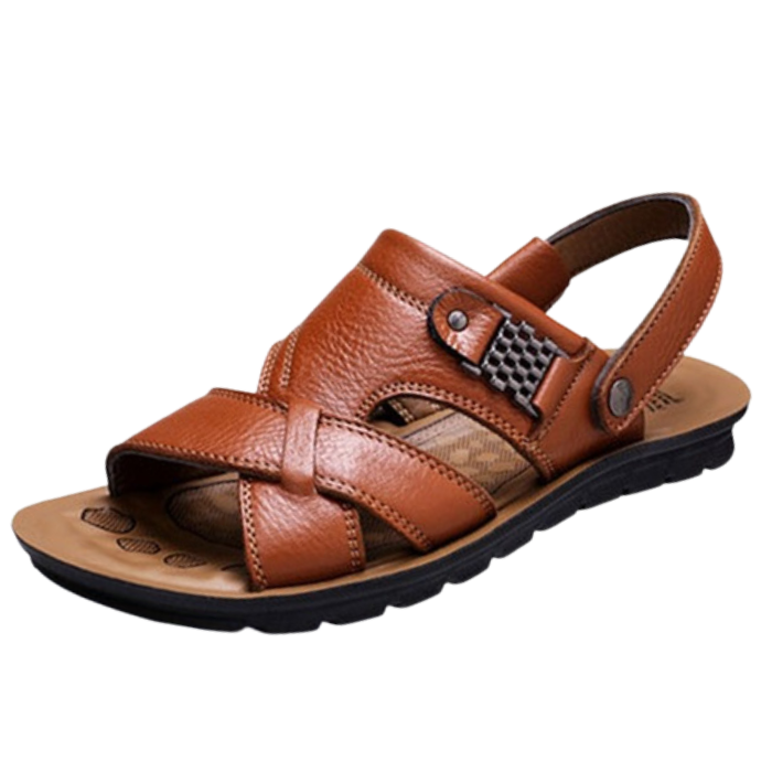 Men's Sports Sandals Orthopedic Ergonomic Leather Sole