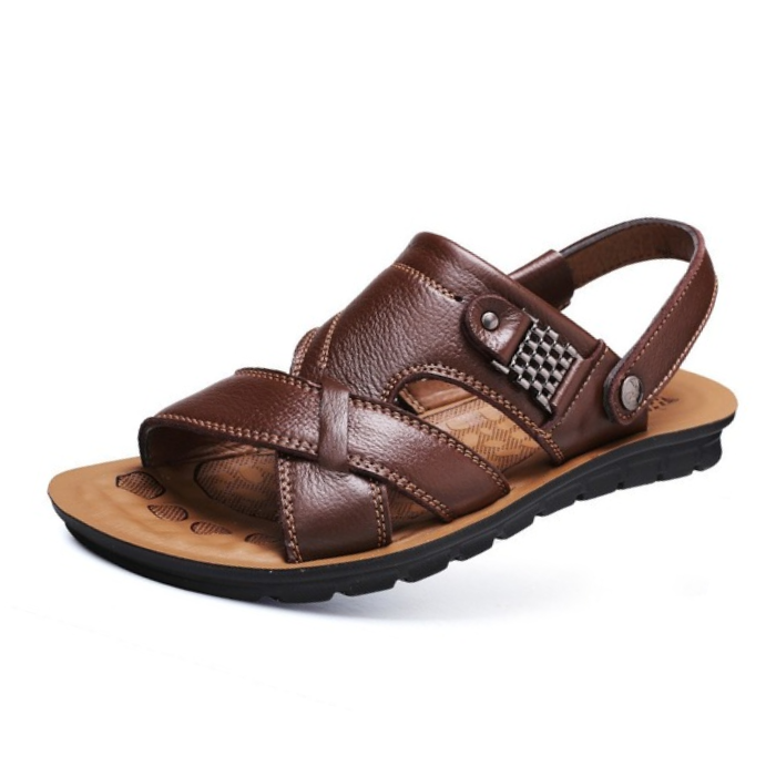 Men's Sports Sandals Orthopedic Ergonomic Leather Sole