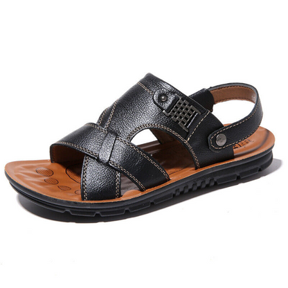 Men's Sports Sandals Orthopedic Ergonomic Leather Sole