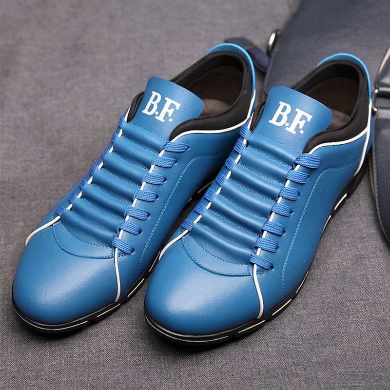 Men's Leather Sneakers Comfortable Slip-On Shoes