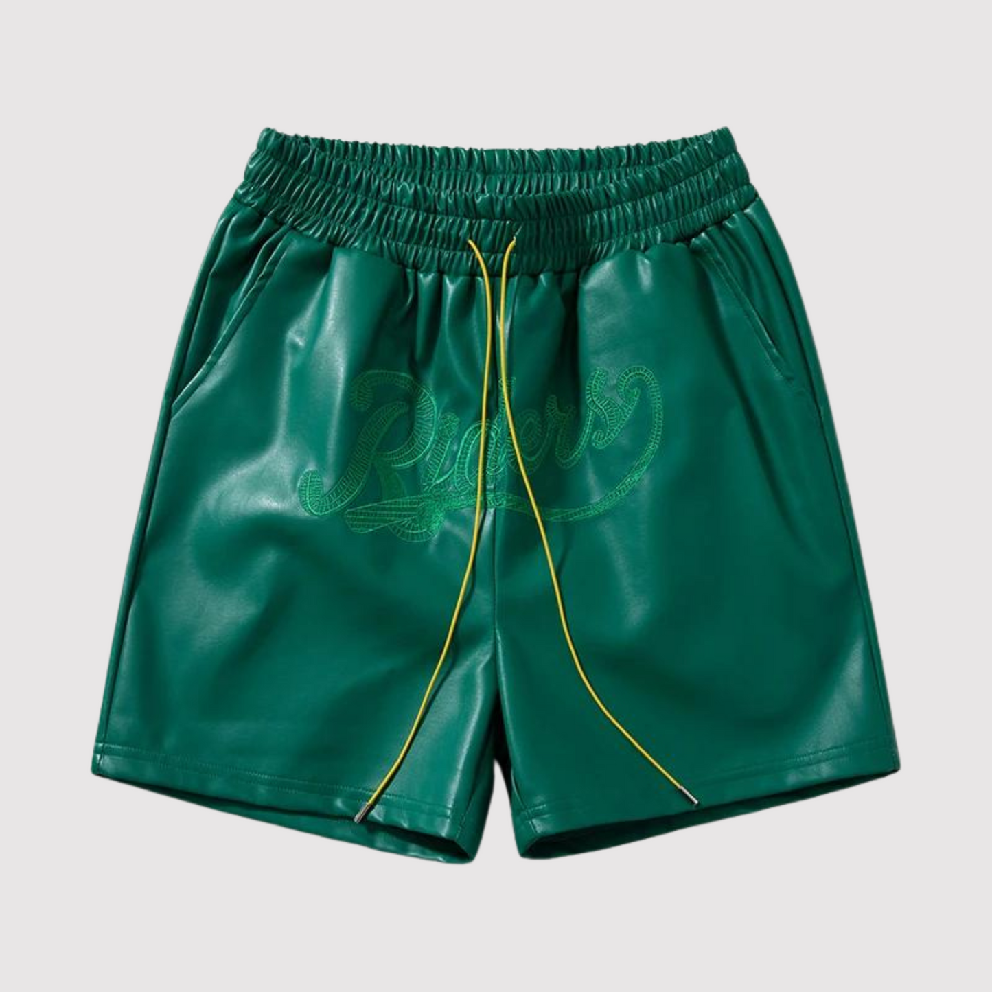 Men's Elastic Leather Shorts