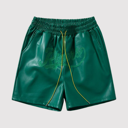 Men's Elastic Leather Shorts