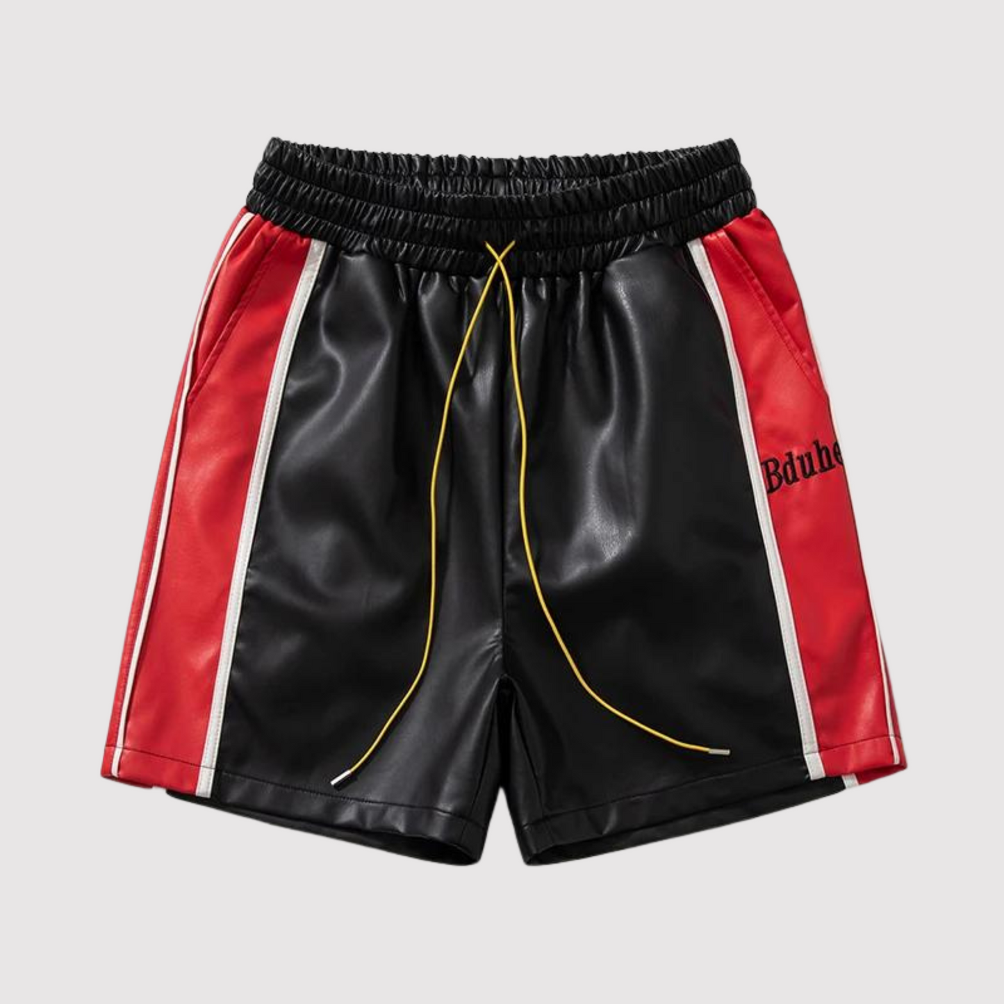 Men's Elastic Leather Shorts