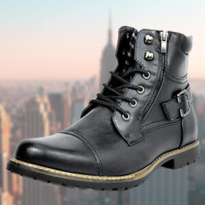 Non-slip Leather Boots for Men Bikers
