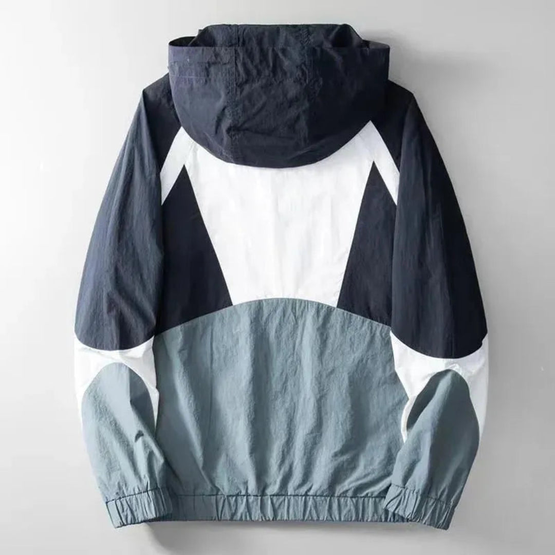 Stylische Windjacke Männer Farbblock Design - IdealeKleiden