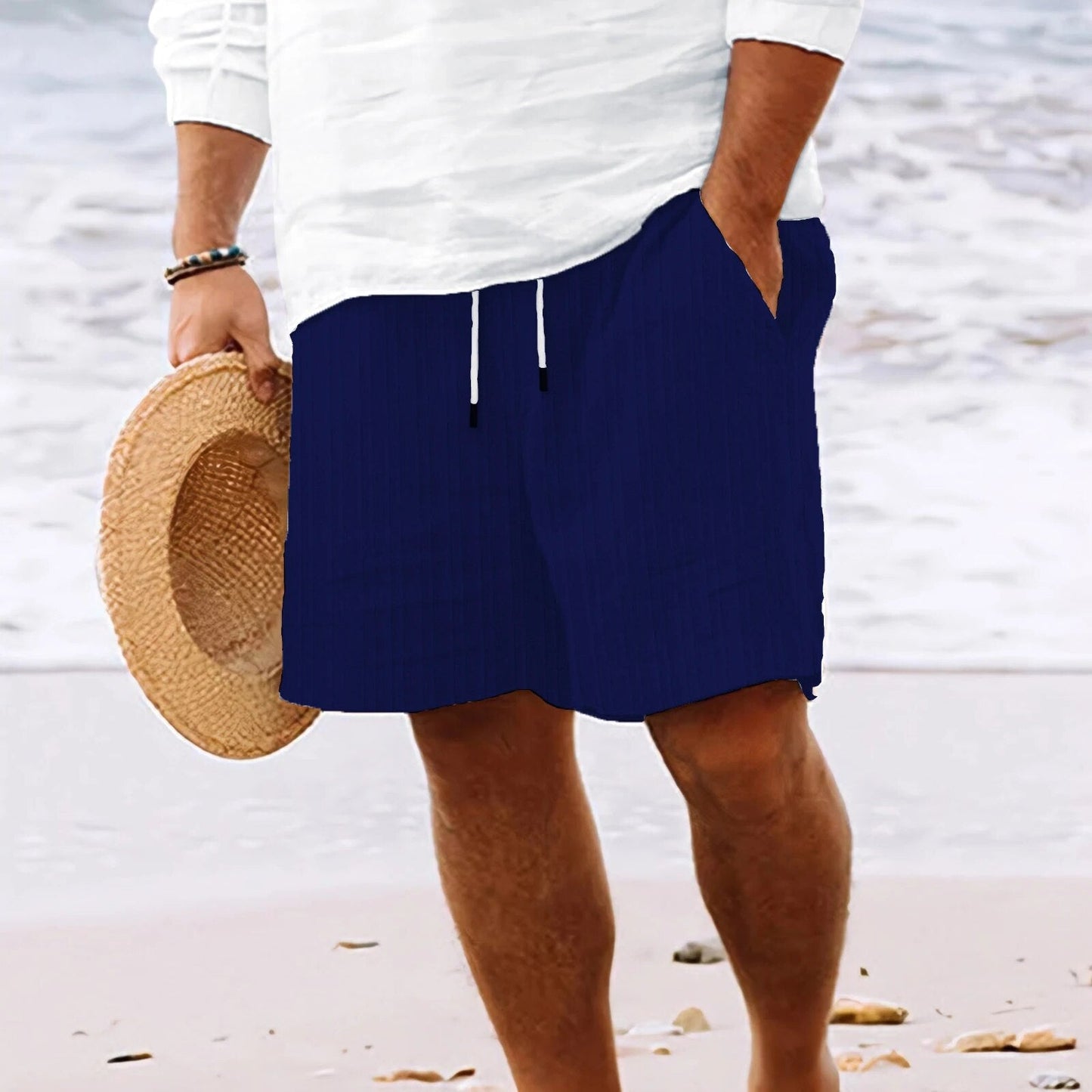 Comfortable Men's Linen-Look Shorts