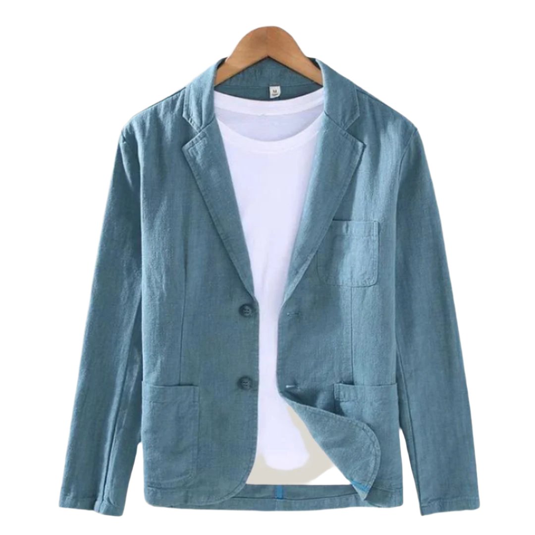 Leinenblazer Sommer - Lässiger Herrenblazer Beige - IdealeKleiden