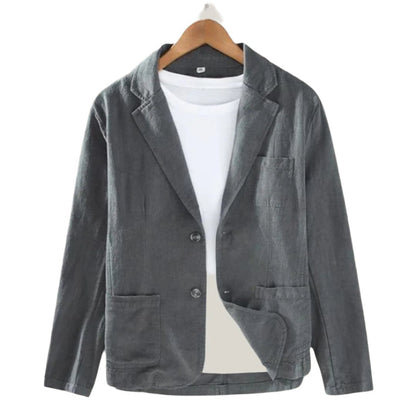 Linen Blazer Summer - Casual Men's Blazer Beige