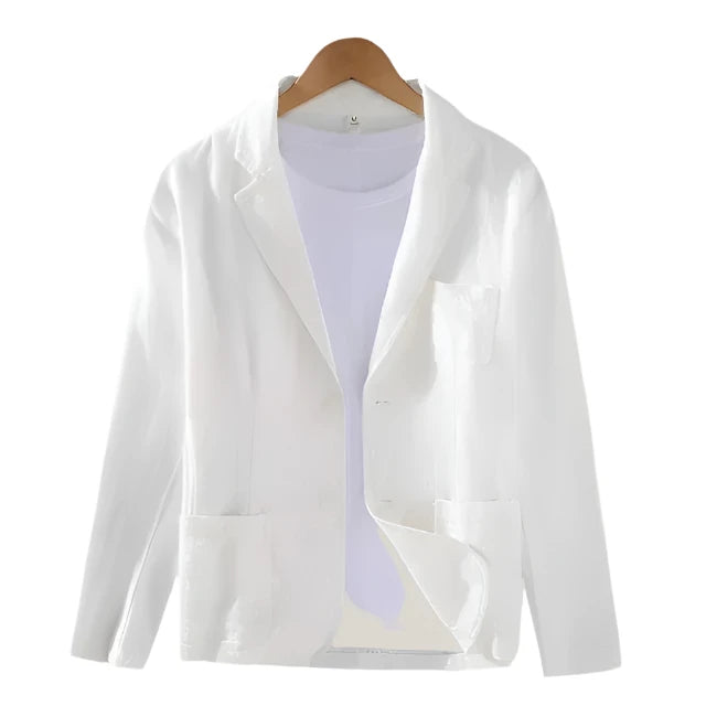 Linen Blazer Summer - Casual Men's Blazer Beige