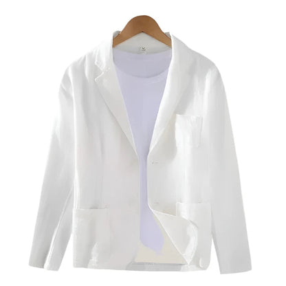 Linen Blazer Summer - Casual Men's Blazer Beige
