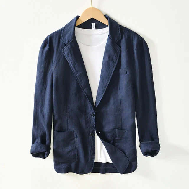 Linen Blazer Men Summer Lightweight
