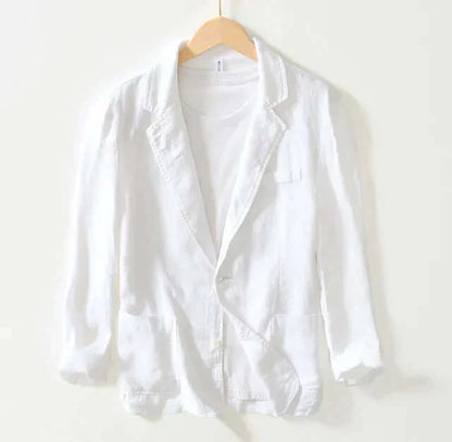 Linen Blazer Men Summer Lightweight