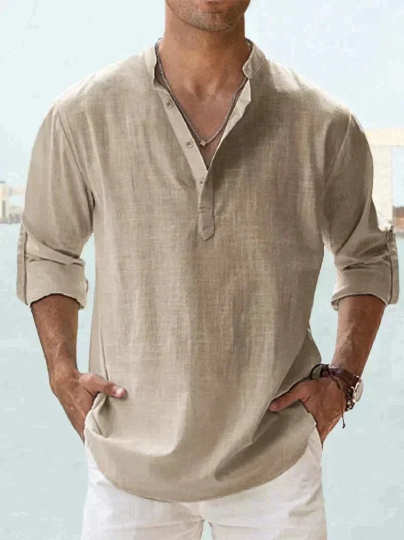 Elegant Linen Long Sleeve Summer Shirt