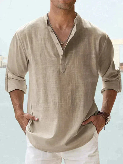 Elegant Linen Long Sleeve Summer Shirt