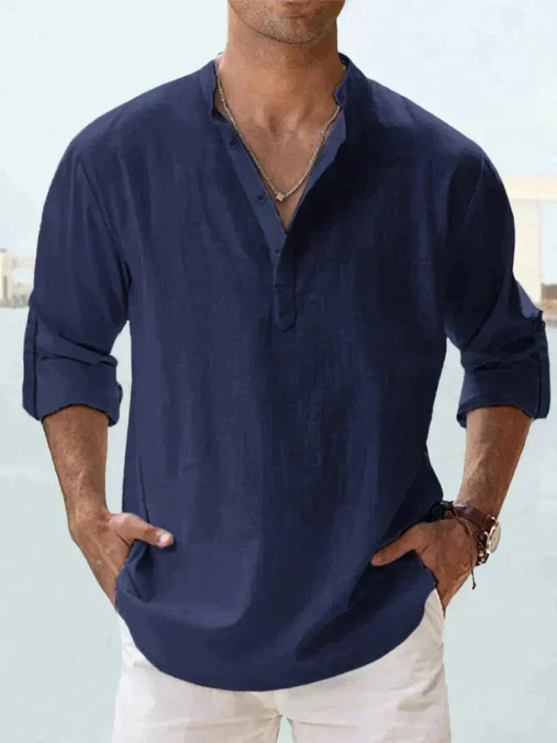 Elegant Linen Long Sleeve Summer Shirt