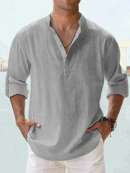 Elegant Linen Long Sleeve Summer Shirt