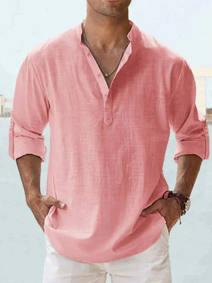 Elegant Linen Long Sleeve Summer Shirt