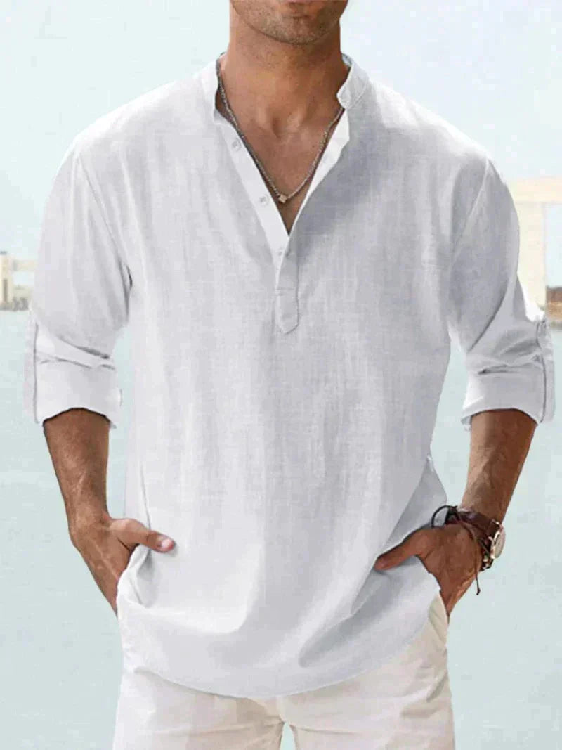 Elegant Linen Long Sleeve Summer Shirt