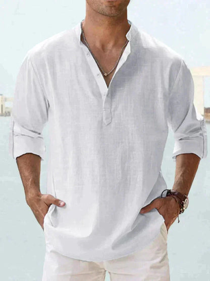 Elegant Linen Long Sleeve Summer Shirt