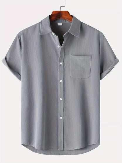 Linen Shirt Summer Short Sleeve Button Down