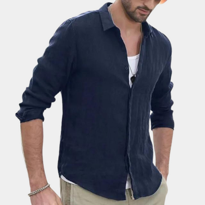 Linen Long Sleeve Breathable Men's Shirt