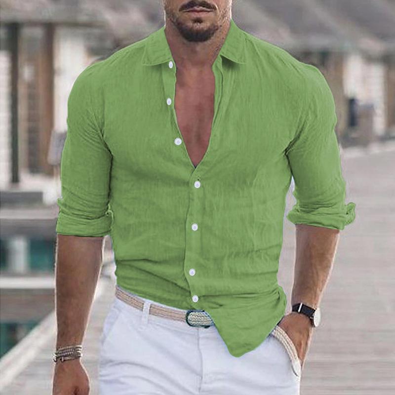 Men's Lightweight Linen Long-Sleeve Shirt