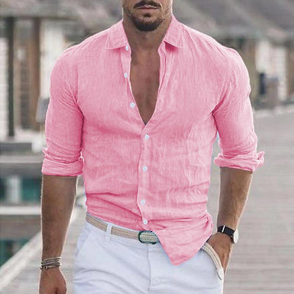 Men's Lightweight Linen Long-Sleeve Shirt