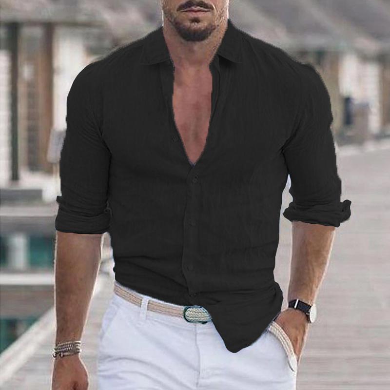 Men's Lightweight Linen Long-Sleeve Shirt