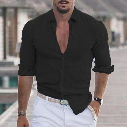 Men's Lightweight Linen Long-Sleeve Shirt