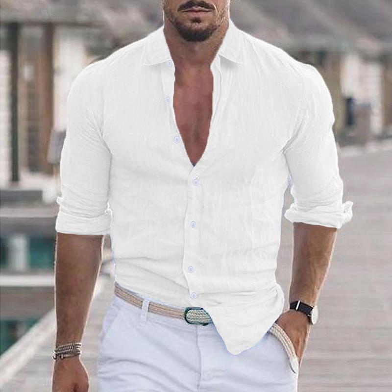 Men's Lightweight Linen Long-Sleeve Shirt