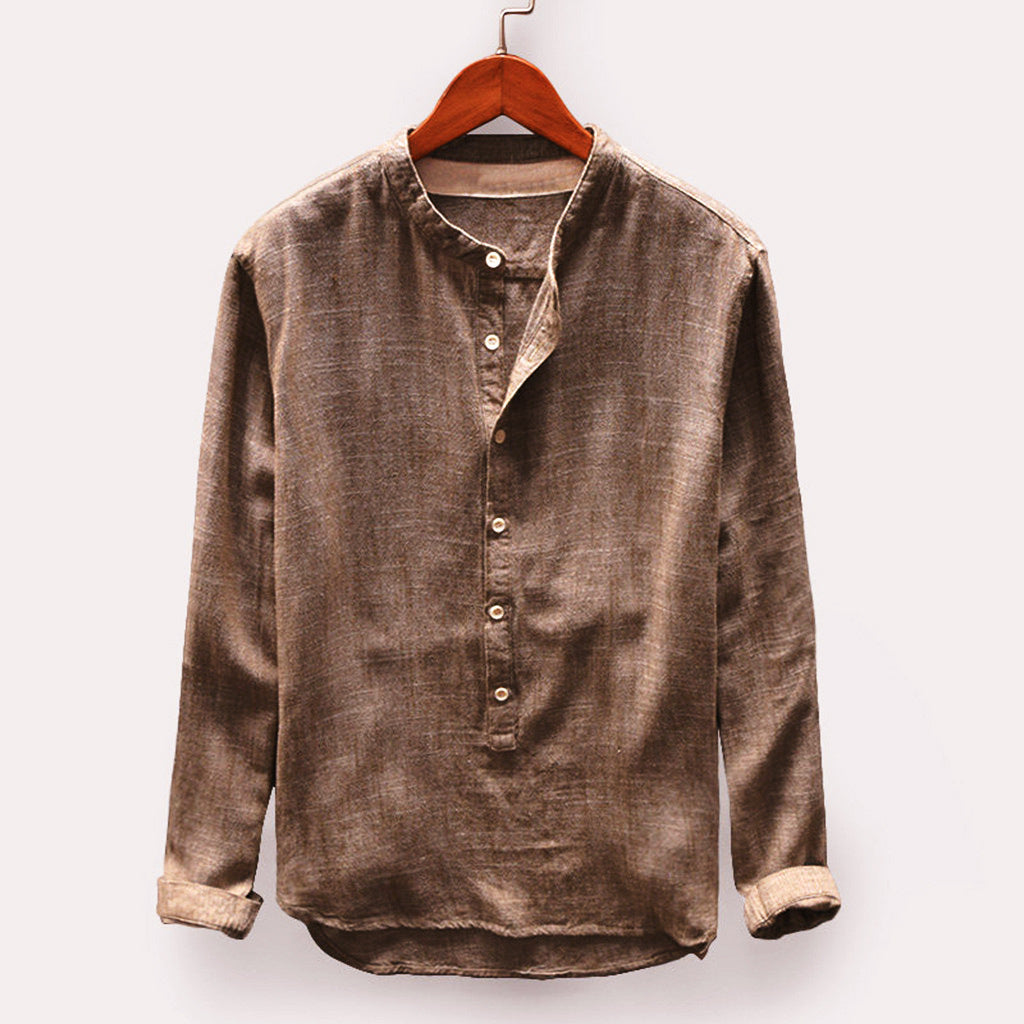 Men's Linen Long Sleeve Classic Shirt