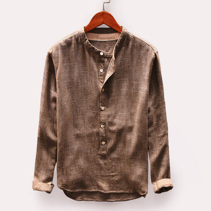 Men's Linen Long Sleeve Classic Shirt