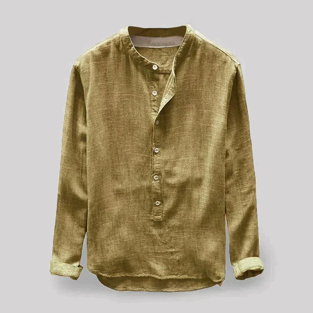 Men's Linen Long Sleeve Classic Shirt
