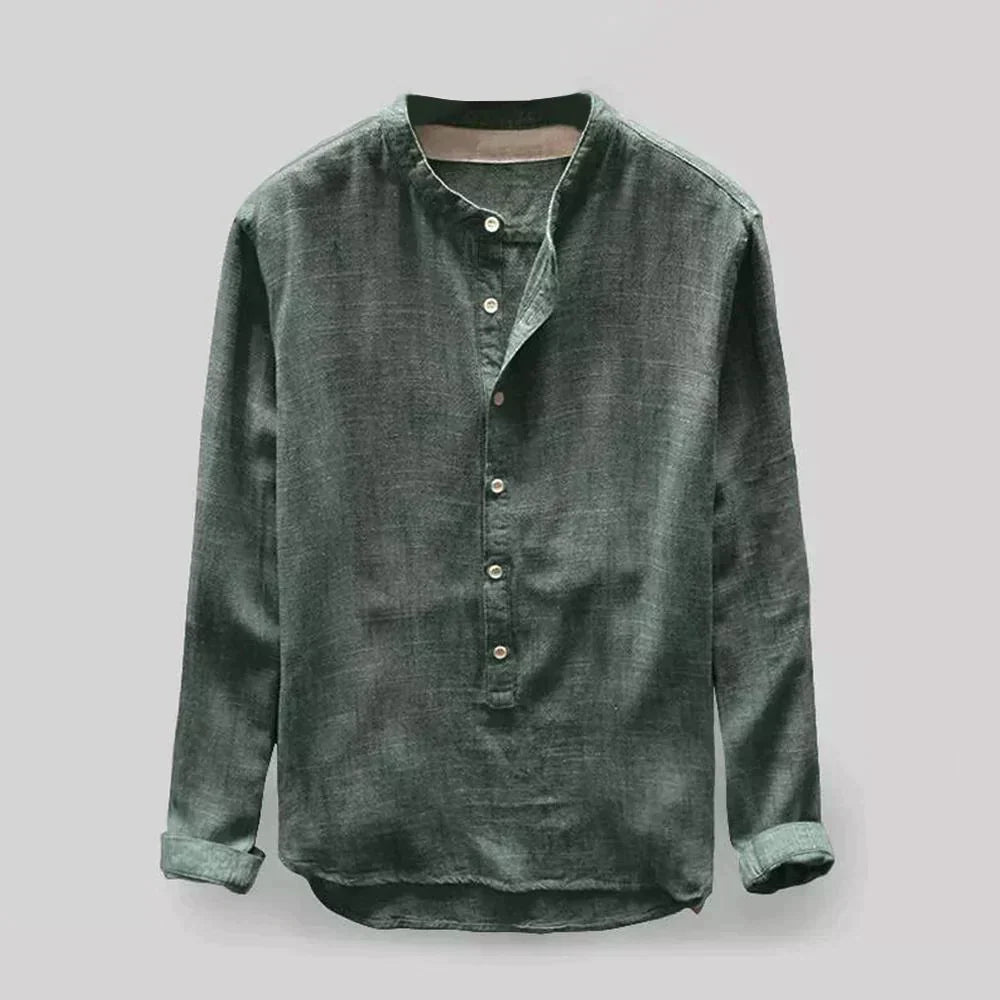 Men's Linen Long Sleeve Classic Shirt