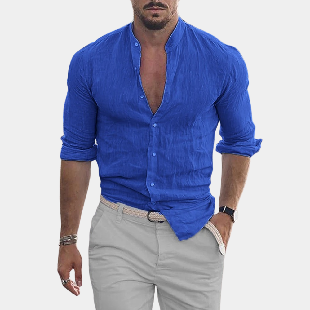 Lightweight Linen Long-Sleeve Summer Shirt
