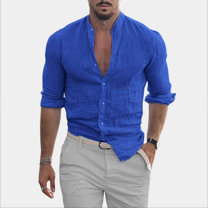 Lightweight Linen Long-Sleeve Summer Shirt