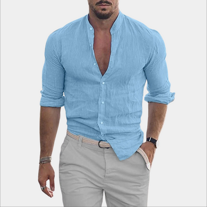 Lightweight Linen Long-Sleeve Summer Shirt