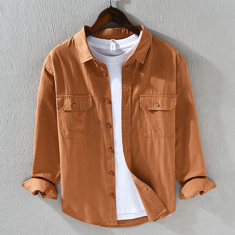 Men's Linen Casual Long-Sleeve Shirt