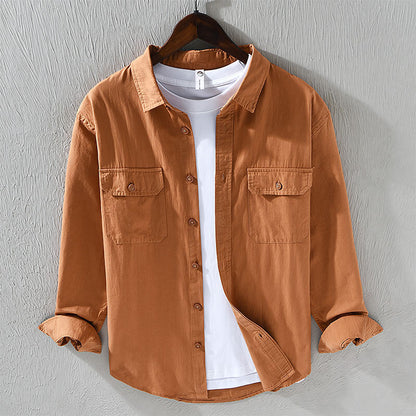 Men's Linen Casual Long-Sleeve Shirt