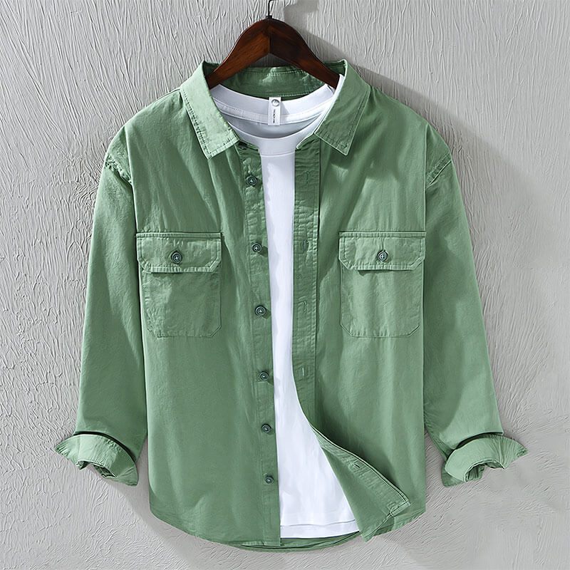 Men's Linen Casual Long-Sleeve Shirt